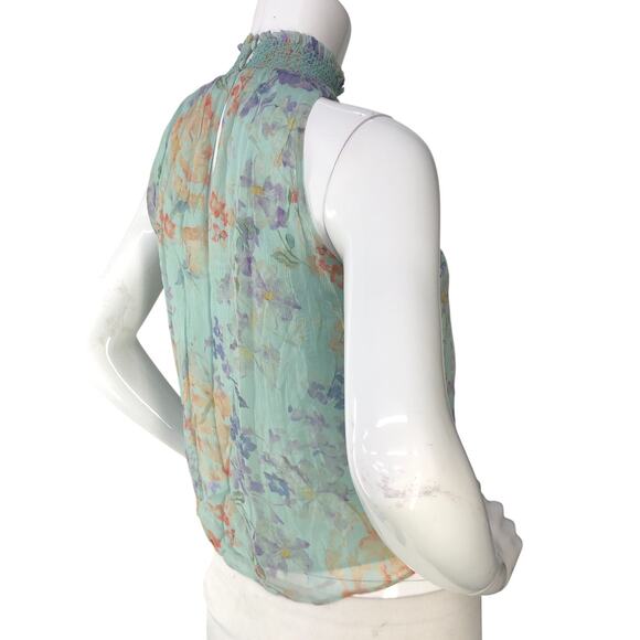 Alice + Olivia A+O Womens Size XS Top Annmarie Smocked High Neck Tank BRAND NEW - Picture 8 of 16